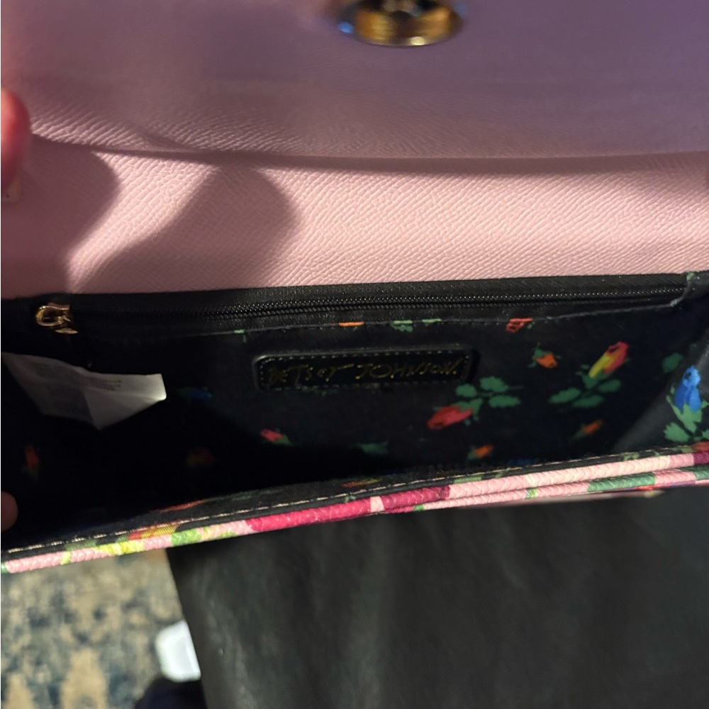 Betsey Johnson Pink Floral Crossbody Bag - Picture 4 of 10